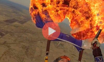 Βάζει φωτιά στο αλεξίπτωτό της | Viral Video