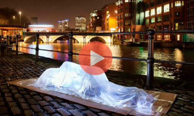 Το συγκλονιστικό γλυπτό του «αόρατου» άστεγου | Viral Video