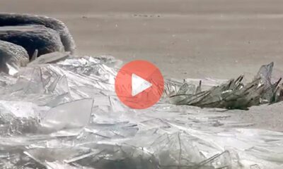 Παγωμένη λίμνη σπάει σε κομμάτια | Περίεργα Νέα & Περίεργες Ειδήσεις