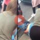 Νοσοκόμα κάνει μαλάξεις σε θύμα μαχαιρώματος στη μέση του δρόμου