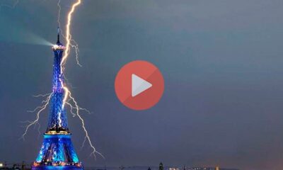 Κεραυνός «χτυπά» τον Πύργο του Άιφελ | Βίντεο Γαλλία