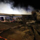 Σύγκρουση τρένων στα Τέμπη: Η στιγμή που βαγόνια τυλίγονται στις φλόγες